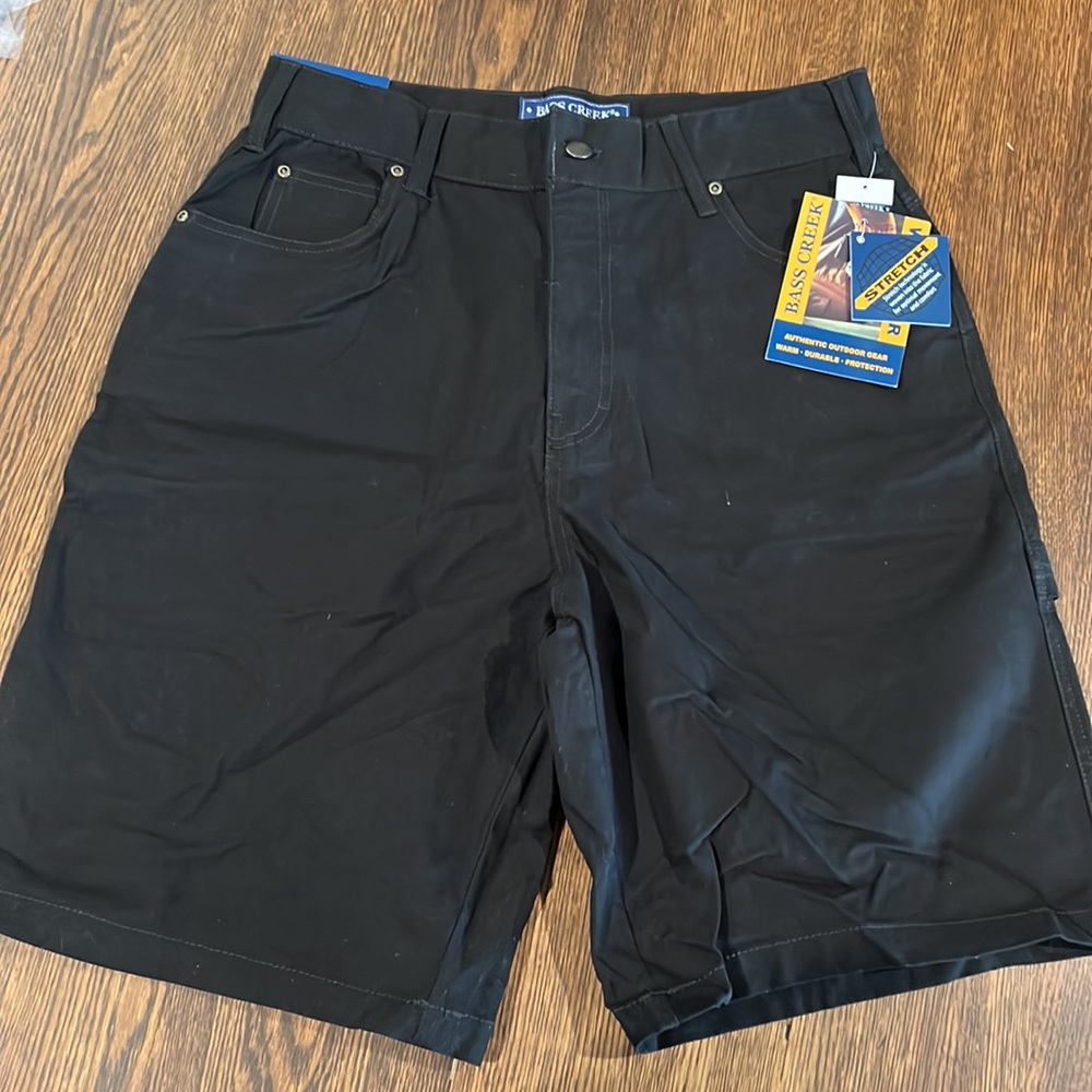 Bass Creek Outfitters Workwear Carpenter Black Shorts Mens 32 NWT